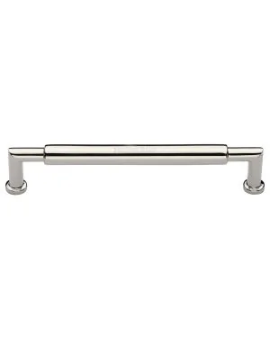 Heritage Brass Cabinet Pull Bauhaus Round Design 254mm CTC Polished Nickel Finish