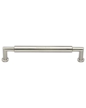Heritage Brass Cabinet Pull Bauhaus Round Design 254mm CTC Satin Nickel Finish