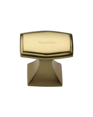 Heritage Brass Cabinet Knob Deco Design 32mm Polished Brass finish