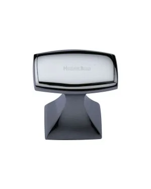 Heritage Brass Cabinet Knob Deco Design 32mm Polished Chrome finish