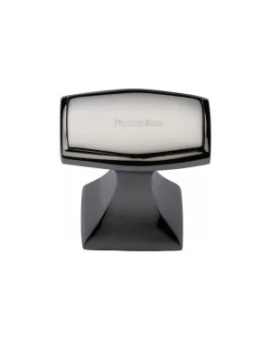 Heritage Brass Cabinet Knob Deco Design 32mm Polished Nickel finish