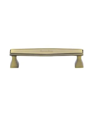 Heritage Brass Cabinet Pull Deco Design 128mm CTC Antique Brass Finish