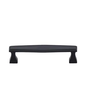 Heritage Brass Cabinet Pull Deco Design 128mm CTC Matt Black Finish