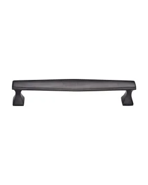 Heritage Brass Cabinet Pull Deco Design 160mm CTC Matt Black Finish