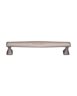 Heritage Brass Cabinet Pull Deco Design 160mm CTC Satin Nickel Finish