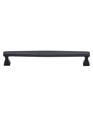 Heritage Brass Cabinet Pull Deco Design 203mm CTC Matt Black Finish