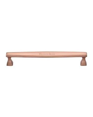 Heritage Brass Cabinet Pull Deco Design 203mm CTC Satin Rose Gold Finish