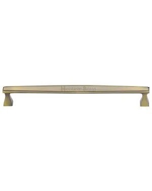 Heritage Brass Cabinet Pull Deco Design 254mm CTC Antique Finish