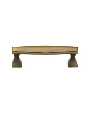 Heritage Brass Cabinet Pull Deco Design 96mm CTC Antique Finish