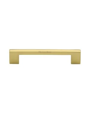 Heritage Brass Cabinet Pull Metro Design 128mm CTC Polished Brass Finish