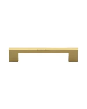 Heritage Brass Cabinet Pull Metro Design 128mm CTC Satin Brass Finish