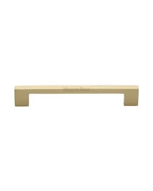 Heritage Brass Cabinet Pull Metro Design 160mm CTC Satin Brass Finish