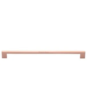 Heritage Brass Cabinet Pull Metro Design 320mm CTC Satin Rose Gold Finish