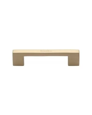 Heritage Brass Cabinet Pull Metro Design 96mm CTC Satin Brass Finish