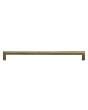 Heritage Brass Cabinet Pull Square Metro Design 256mm CTC Antique Brass Finish