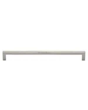Heritage Brass Cabinet Pull Square Metro Design 256mm CTC Polished Nickel Finish
