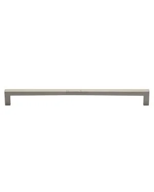 Heritage Brass Cabinet Pull Square Metro Design 256mm CTC Satin Nickel Finish