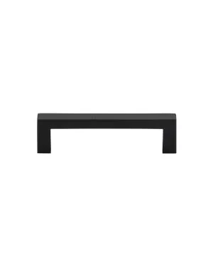 Heritage Brass Cabinet Pull Square Metro Design 96mm CTC Matt Black Finish