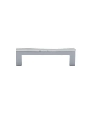Heritage Brass Cabinet Pull Square Metro Design 96mm CTC Polished Chrome Finish