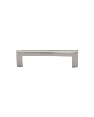 Heritage Brass Cabinet Pull Square Metro Design 96mm CTC Polished Nickel Finish