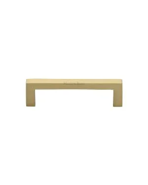 Heritage Brass Cabinet Pull Square Metro Design 96mm CTC Satin Brass Finish