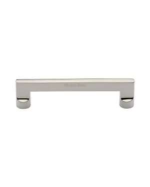 Heritage Brass Cabinet Pull Apollo Design 128mm CTC Polished Nickel Finish