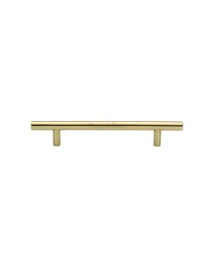 Heritage Brass Cabinet Pull Bar Design 128mm CTC Polished Brass Finish