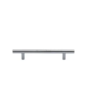 Heritage Brass Cabinet Pull Bar Design 128mm CTC Polished Chrome Finish