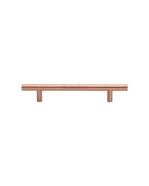 Heritage Brass Cabinet Pull Bar Design 128mm CTC Satin Rose Gold Finish