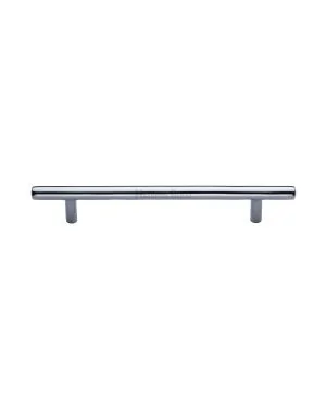 Heritage Brass Cabinet Pull Bar Design 160mm CTC Polished Chrome Finish