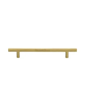 Heritage Brass Cabinet Pull Bar Design 160mm CTC Satin Brass Finish