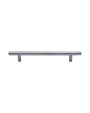 Heritage Brass Cabinet Pull Bar Design 160mm CTC Satin Chrome Finish