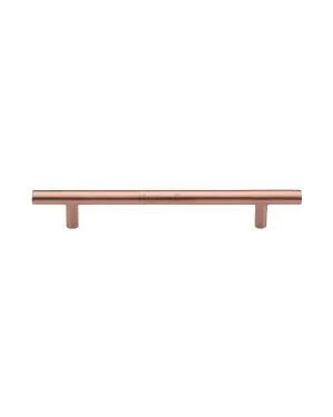 Heritage Brass Cabinet Pull Bar Design 160mm CTC Satin Rose Gold Finish