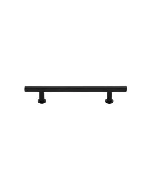 Heritage Brass Cabinet Pull T-Bar Design with 16mm Rose 101mm CTC Matt Black Finish