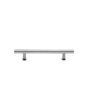 Heritage Brass Cabinet Pull T-Bar Design with 16mm Rose 101mm CTC Polished Chrome Finish