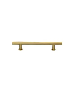 Heritage Brass Cabinet Pull T-Bar Design with 16mm Rose 101mm CTC Satin Brass Finish