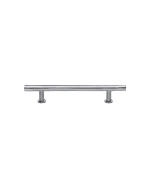 Heritage Brass Cabinet Pull T-Bar Design with 16mm Rose 101mm CTC Satin Chrome Finish