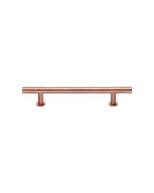 Heritage Brass Cabinet Pull T-Bar Design with 16mm Rose 128mm CTC Satin Rose Gold Finish