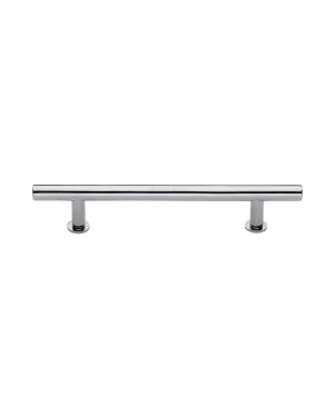 Heritage Brass Cabinet Pull T-Bar Design with 16mm Rose 160mm CTC Polished Chrome Finish
