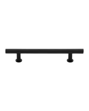 Heritage Brass Cabinet Pull T-Bar Design with 16mm Rose 203mm CTC Matt Black Finish