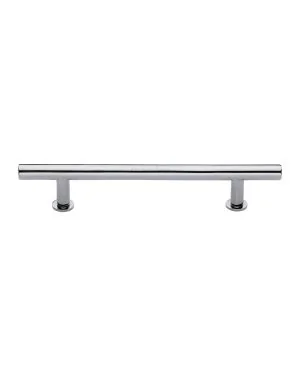 Heritage Brass Cabinet Pull T-Bar Design with 16mm Rose 203mm CTC Polished Chrome Finish