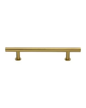Heritage Brass Cabinet Pull T-Bar Design with 16mm Rose 203mm CTC Satin Brass Finish