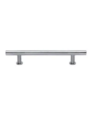 Heritage Brass Cabinet Pull T-Bar Design with 16mm Rose 203mm CTC Satin Chrome Finish