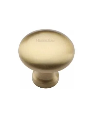 Timeless Elegance and Unrivaled QualityHeritage Brass Cabinet Knob Mushroom Design 32mm Satin Brass finish