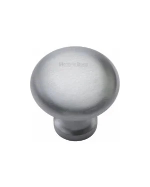 Timeless Elegance and Unrivaled QualityHeritage Brass Cabinet Knob Mushroom Design 32mm Satin Chrome finish