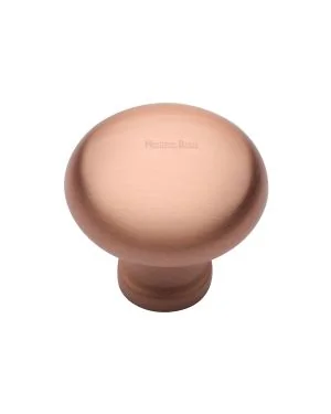 Timeless Elegance and Unrivaled Quality Heritage Brass Cabinet Knob Mushroom Design 32mm Satin Rose Gold finish