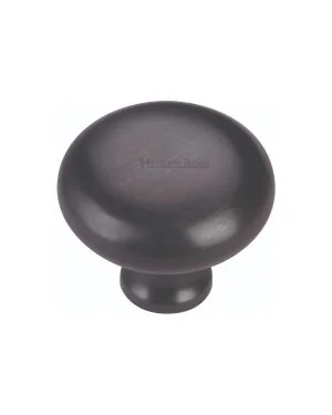 Timeless Elegance and Unrivaled QualityHeritage Brass Cabinet Knob Victorian Round Design 38mm Matt Black finish
