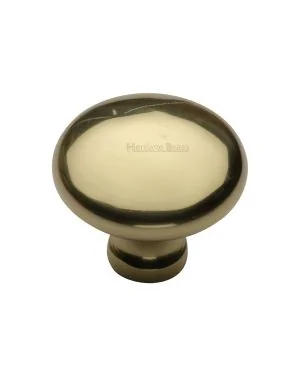 Timeless Elegance and Unrivaled Quality Heritage Brass Cabinet Knob Mushroom Design 38mm Polished Brass finish