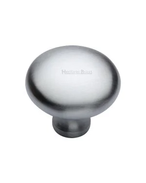 Timeless Elegance and Unrivaled Quality Heritage Brass Cabinet Knob Mushroom Design 38mm Satin Chrome finish
