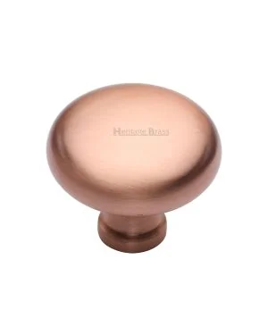 Timeless Elegance and Unrivaled Quality Heritage Brass Cabinet Knob Mushroom Design 38mm Satin Rose Gold finish